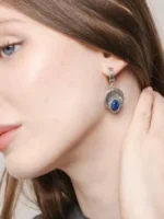 Комплект серебряный . лазурит — изображение 7