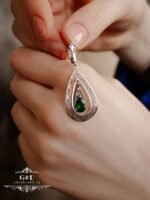 серебряные серьги с цирконом — изображение 5