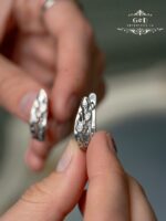 Ювелирные серьги ручной работы из серебра 925 пробы — изображение 2