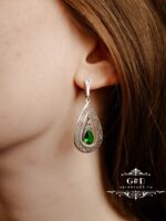 серебряные серьги с цирконом — изображение 4