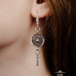 Ювелирные серьги висячие серебро 925 проба