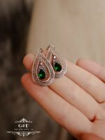 серебряные серьги с цирконом — изображение 8