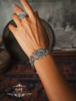 серебряное кольцо розочка — изображение 2