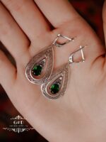 серебряные серьги с цирконом — изображение 7