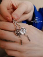 Ювелирные серьги висячие серебро 925 проба — изображение 2