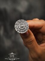 серебряное кольцо розочка — изображение 5