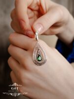 серебряные серьги с цирконом — изображение 2