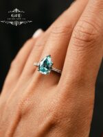 серебряное кольцо капля — изображение 8