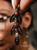 ювелирные серьги с кораллом — изображение 7
