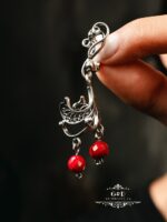 коралловые серьги с серебром — изображение 2