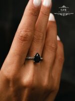 серебряное кольцо капля — изображение 4