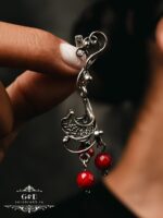 коралловые серьги с серебром — изображение 3