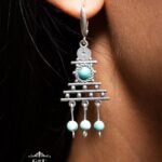 Этно серьги.серьги ручной работы из серебра