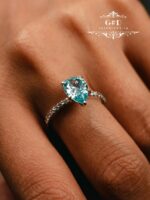 серебряное кольцо капля — изображение 5