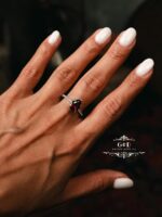 серебряное кольцо капля КРАСНЫЙ — изображение 3