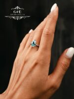 серебряное кольцо капля — изображение 7
