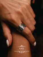 кольцо день ночь серебряный — изображение 3