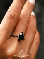 серебряное кольцо капля — изображение 6