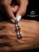 Висячие серьги с циркониями.Серебро 925 — изображение 3