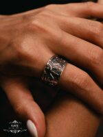 кольцо день ночь серебряный — изображение 10