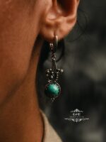 серебряные серьги с бирюзой — изображение 7