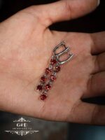 Висячие серьги с циркониями.Серебро 925 — изображение 2