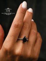 серебряное кольцо капля — изображение 3