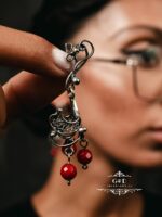 коралловые серьги с серебром — изображение 5