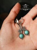 серебряные серьги с бирюзой — изображение 5