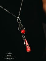 серебряный кулон с кораллом — изображение 5