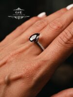 серебряное кольцо капля КРАСНЫЙ — изображение 6