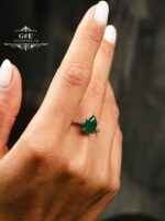 кольцо капля из серебра — изображение 5