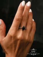 серебряное кольцо капля — изображение 7