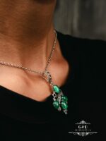 кулон серебряный с хризопразом — изображение 3