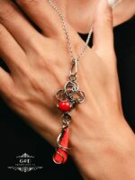 серебряный кулон с кораллом — изображение 3
