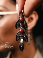 ювелирные серьги с кораллом — изображение 4