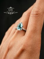 серебряное кольцо капля — изображение 4