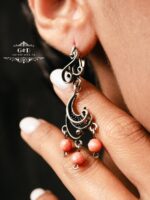 серьги с розовым кораллом — изображение 3