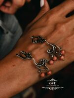 серьги с розовым кораллом — изображение 2