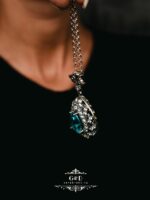 ювелирный кулон из серебра в форме капли — изображение 4