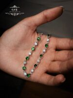тонкий ювелирный браслет с циркониями — изображение 2
