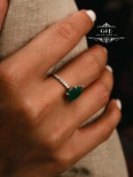 кольцо капля из серебра — изображение 7
