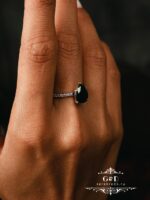серебряное кольцо капля — изображение 8