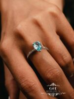 серебряное кольцо капля — изображение 3