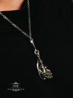 серебряный кулон с лунным камнем — изображение 6