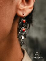ювелирные серьги с кораллом — изображение 9