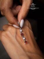Висячие серьги с циркониями.Серебро 925 — изображение 6