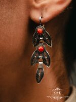 ювелирные серьги с кораллом — изображение 8