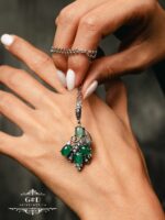 кулон серебряный с хризопразом — изображение 6