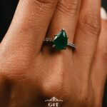 кольцо капля из серебра